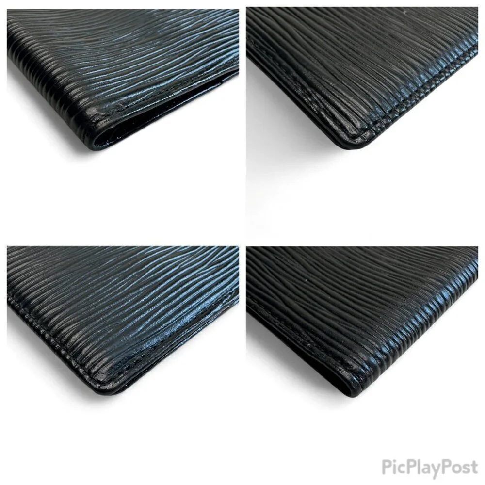 LOUIS VUITTON Epi Black Agenda Bi-Fold Notebook Cover, UNISEX